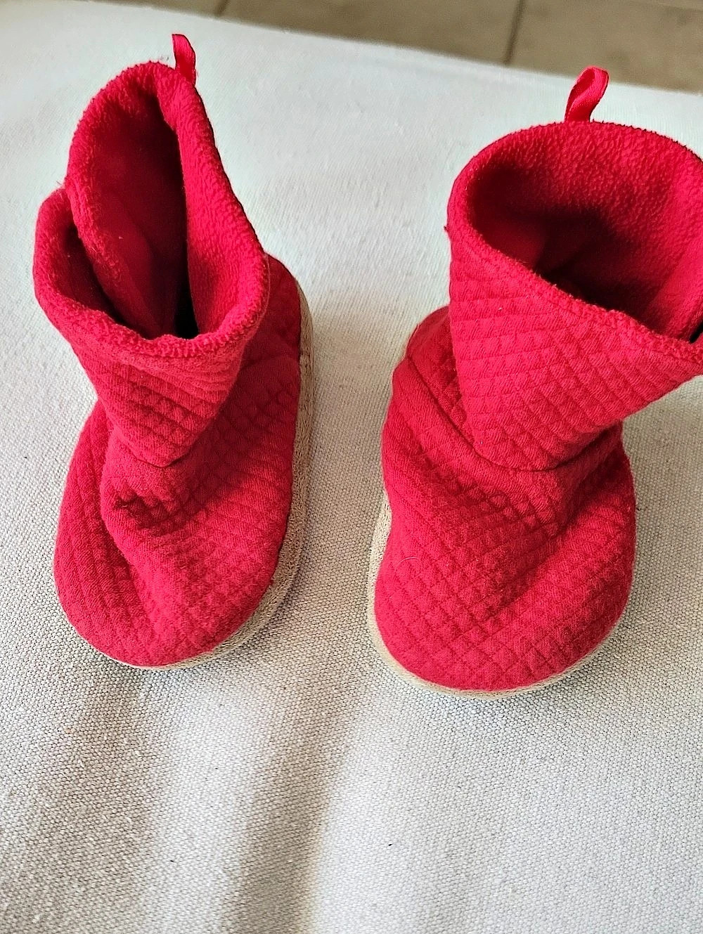 Old Navy Red Bootie Slippers